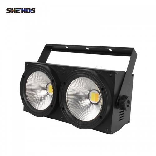 Led 2 Eyes 200w dmx cool warm white Cob High Power Blinder Stage lamp for Theater concert Christmas light audience