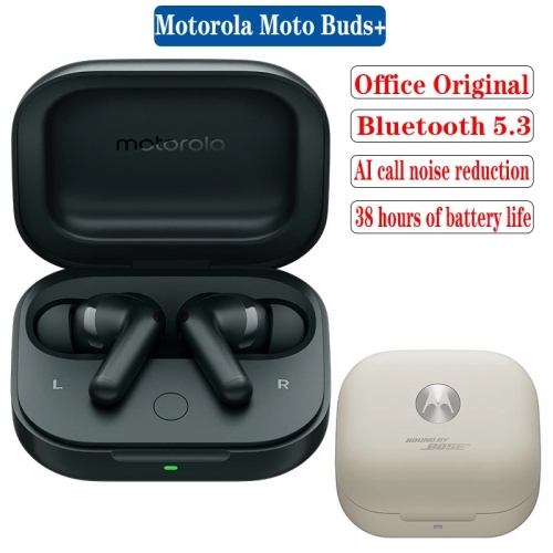 Motorola Moto Buds+ | Wireless Earbuds | BOSE-Tuned | 38-Hour Battery