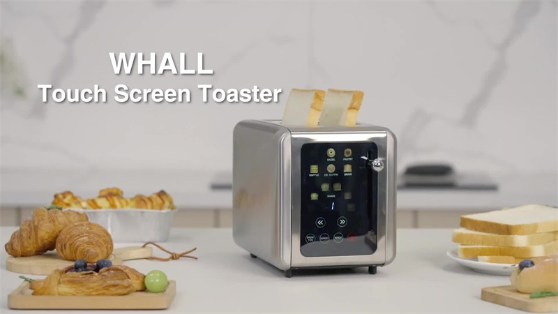 Toaster aus Edelstahl mit zwei Scheiben