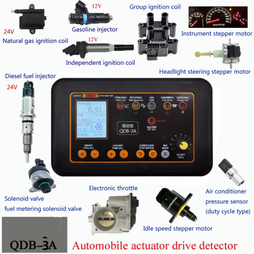 Automotive ignition coil test injection valve solenoid valve idle stepper motor instrument tester fault detector drive simulator