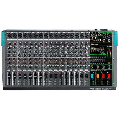 16 Channels Audio Sound Mixer MG16 Mixing DJ Console USB with 48V Phantom Power 256 DSP Effects Sound Table for Stage