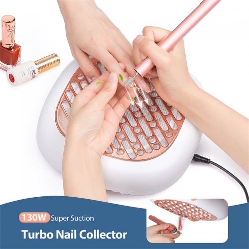 130w brushless nail dust collector super suction powder dust extractor for nails art manicure fan vacuum cleaner with 2 filters