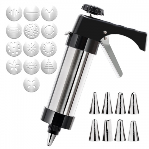 13pcs/set DIY manual cookie mold gun biscuit press kit machine gun decorating squeeze machine making churros device baking tools