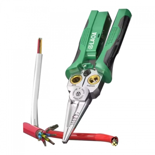 Electrical testing 8-in-1 multifunctional wire stripping stripper crimper cable cutting pulling pressing electrician