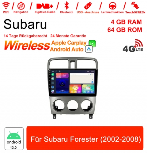 9 pouces Android 13.0 Autoradio / multimédia 4Go de RAM 64Go de ROM pour Subaru Forester (2002-2008)