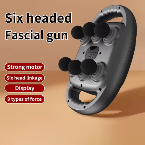 Fascia gun six-head muscle relaxation massage professional wireless waist back masajeador deep high frequency vibration