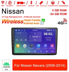 9 Zoll Android 13.0 Autoradio / Multimedia 4GB RAM 64GB ROM Für Nissan Navara (2006-2014)