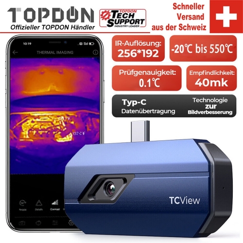 TOPDON TC001 Wärmebildkamera Handheld Thermische Imager Temperatur messung Werkzeug für Android / Windows / Smartphone / Tablets / Laptops