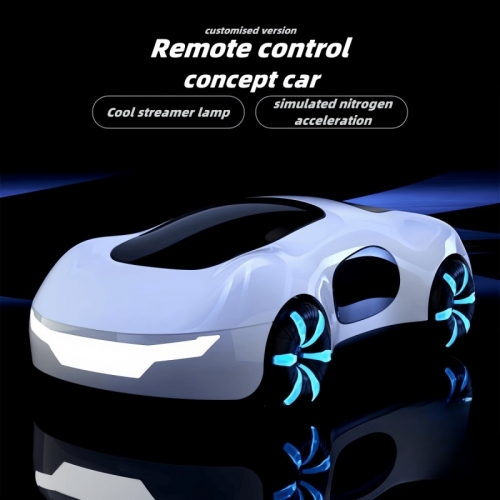 New cool sports car double pray with sound and cool lights four-wheel drive science fiction concept car children remote control