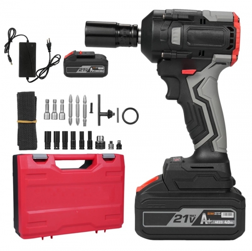 21V Cordless Impact Wrench, Max. Torque 350 Nm, Brushless Impact Wrench 1/2 Inch, Electric Household Impact Wrench