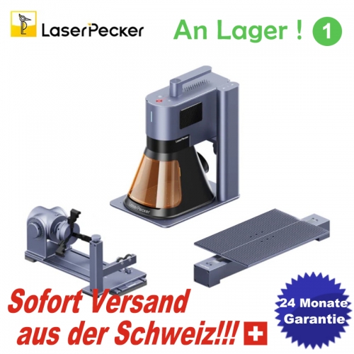 LaserPecker 5/LP5 Deluxe Intelligent 20W Fiber & Diode Laser Engraver including Rotary Extension + Slide Extension