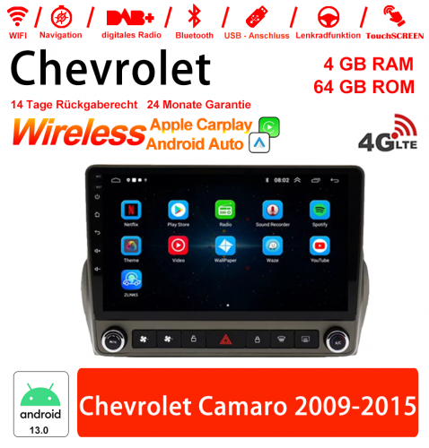 9 pouces Android 13.0 Autoradio / multimédia 4Go de RAM 64Go de ROM pour Chevrolet Camaro 2009-2015