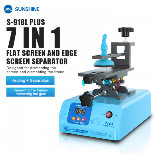 SUNSHINE S-918L Plus 7 in 1 Edge Screen Separator, Multifunctional Flat Panel and Edge Screen Separation for Phone Repair