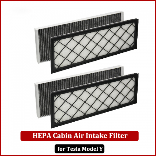 Lot de 4 filtres à air d'habitacle Hepa pour Tesla Model Y, remplacement du filtre d'admission d'air avec charbon actif, modèle 2010-2016