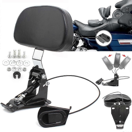 Drive-by-wire Adjustable Driver Rider Backrest Motorcycle Seat For Harley Touring Road King Electra Glide Street Glide 2009-2019