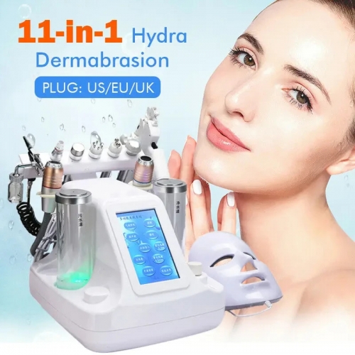 Appareil de beauté 11 en 1 Bio-Lifting Spa Facial Jet d'eau Oxygène Hydro Diamond Peeling Micro Derma Brasion