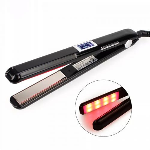 Hair straightener ultrasonic infrared cold hair care iron keratin treatment for frizzy hair recovers the damaged