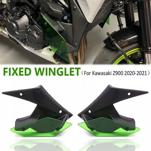 Motorrad Teile Seite Abtrieb Nackt Spoiler Winglet Fixed Wing Winglet Verkleidung Flügel Für Kawasaki Z 900 Z900 2020 2021