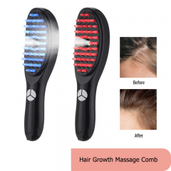 Sonic Vibration Scalp Massager Red Light Therapy Head Massage Comb Anti Hair Loss Anion Spray Hair Growth Brush Stress Relief