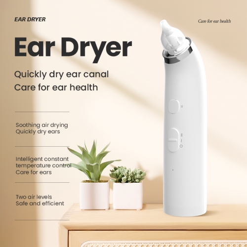 Ear Dryer, Bathroom Accessories, Ear Cleaning, Bathing, Water in Ears, Smart Heating, Ear Cleaner, Silicone Ear Plugs, Loops