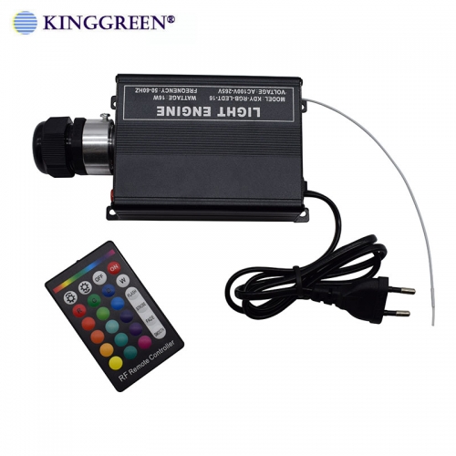 High brightness RGB LED lighting, 16W fiber optic light engine with 24-key RF remote control