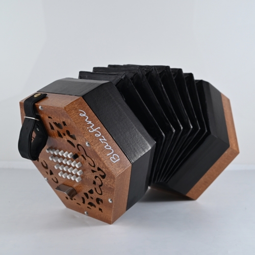 English Concertina with Carrying Bag, Same Note on Pull and Push, Primary Professional Playing Hexagon Accordion for Adults