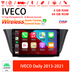 9 pouces Android 13.0 Autoradio / multimédia 4Go de RAM 64Go de ROM pour IVECO Daily 2013-2021