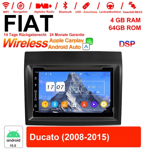 7 pouces Android 12.0 autoradio / multimédia 4GB RAM 64GB ROM pour FIAT Ducato avec WiFi NAVI Bluetooth USB