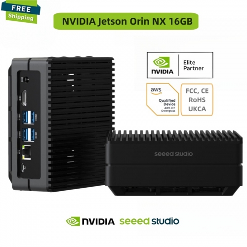 NVIDIA Jetson Orin NX 16 GB 8 GB, Edge AI Device reComputer J4012 J4011 Kit, 4xUSB 3.2, M.2 Key E & Key M Slot, Aluminiumgehäuse