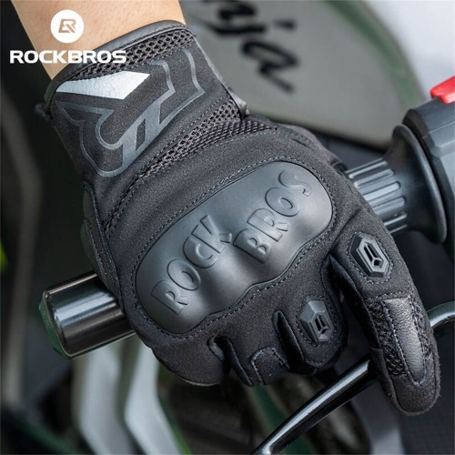 ROCKBROS Fahrrad Handschuhe Sommer Herbst Atmungsaktive Motorrad Handschuhe Stoßfest Radfahren Handschuhe Motorrad Touch Screen Handschuhe