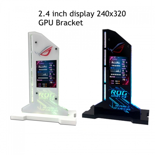 Grafische Grafikkarte Halterung VGA Halter mit 2,4 Zoll LCD Display Unterstützung RGB CPU GPU RAM Monitor AIDA64 für PC Gamer Schrank DIY