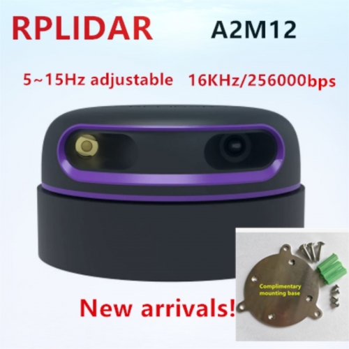 SLAMTEC RPLIDAR A2M12 Scanner laser à 360° Télémétrie triangulaire 12 m Lidar Mapper Rplidar A2 Scanner Kit outil de mesure de capteur