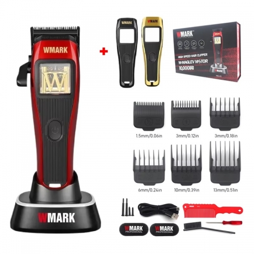 WMARK NG-X1 Professionelle Hochgeschwindigkeits-Haarschneidemaschine, magnetischer Mikrochip-Motor, 10.000 U/min, 9-V-Motor, Friseur-Haarschnitt-Set