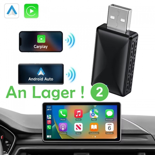 Wireless Carplay Android Auto Adapter Wifi BT Auto Connect 2 in1 Mini USB