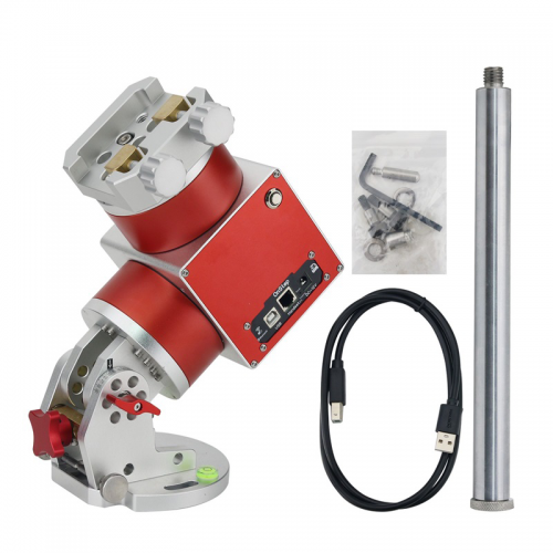 Harmonic equatorial mount with narrow/wide dovetail groove for astronomical telescopes, compatible with theodolite mode