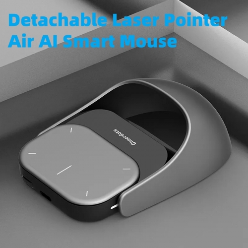 Souris Bluetooth intelligente Air AI avec pointeur laser détachable, pavé tactile sans fil, présentateur, enregistrement vocal à distance, ChatGPT