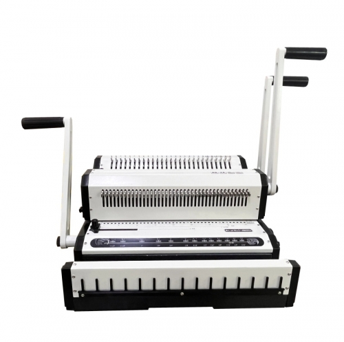 Machine à relier 2:1+3:1 trous Double bobine Machines à relier tout-en-un Papier de 25 lb Volume de perforation puissant pour la reliure