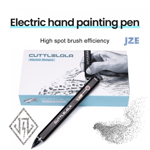 Stylo à points Cuttlelola, Black Knight Gen2, stylo à points électrique, artistes, amateurs, tatouage, croquis, pointillé, stylo à points spécial