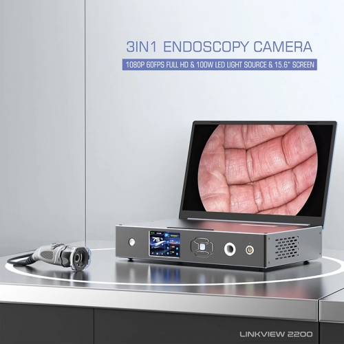 Caméra d'endoscopie médicale portable 15,6 pouces Full HD 1080P avec moniteur et source lumineuse 100W également