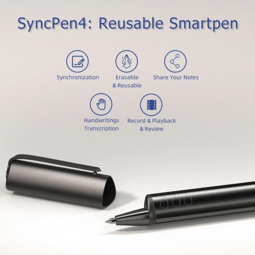 Ensemble de stylos intelligents effaçables et réutilisables Newyes Syncpen4, carnet intelligent, système d'écriture intelligent et précis