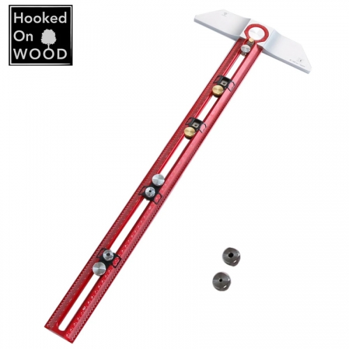 Règle équerre en T HONGDUI Hooked On Wood MT-2465 PRO Scribe en alliage d'aluminium pour marquage de positionnement