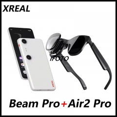 XREAL Air 2 Pro AR-Brille mit Beam Pro - Tragbares 130 Zoll HD Kino (1080p) | Globale Version für Smart Home & Gaming