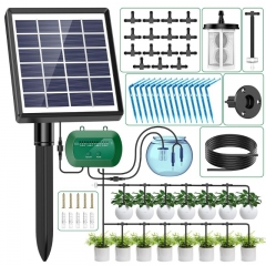 Intelligent Solar Watering Kit 6V 2W with Built-in 1800mAh Battery Watering for Potted Plants DIY Timed Watering Device