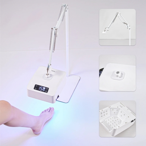 Lampe UV professionnelle pour pédicure – Sèche-ongles LED avec pédale et séchage UV haute puissance | Durcisseur d'ongles en gel rechargeable