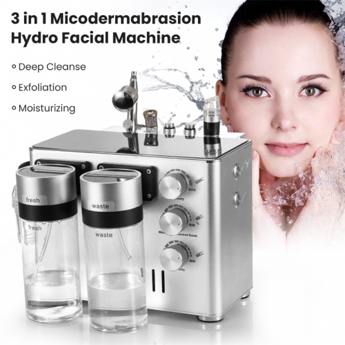 Appareil d'hydrodermabrasion 3 en 1, appareil de nettoyage en profondeur, nettoyage du visage, élimination des peaux mortes, spa