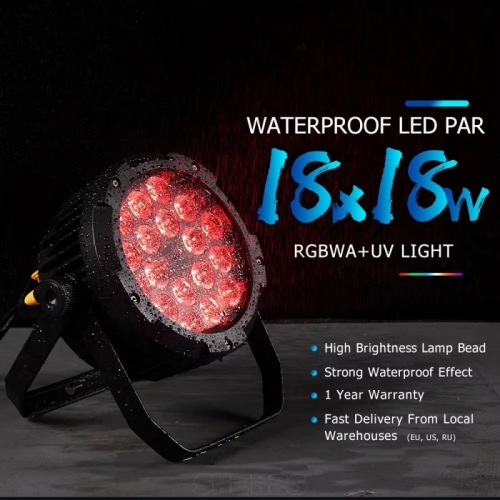 2 stücke Wasserdichte LED 18X18W RGBWA + UV Par Lichter Farbe Mischen Flash IP65 für Outdoor Bühne Zeigen Hochzeit Party DJ Disco