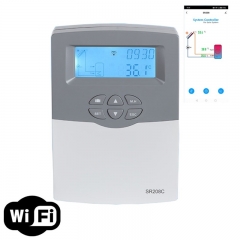 Solar Water Heater Controller SR208C with 3 Sensor Setup Parameters, Wi-Fi Function, Mobile App