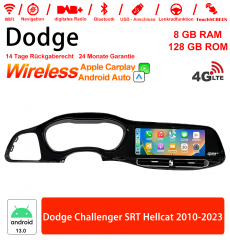 12.3 inch Qualcomm Snapdragon 665 8 Core Android 13.0 4G LTE Car Radio / Multimedia USB WiFi Carplay For Dodge Challenger SRT Hellcat 2010-2023