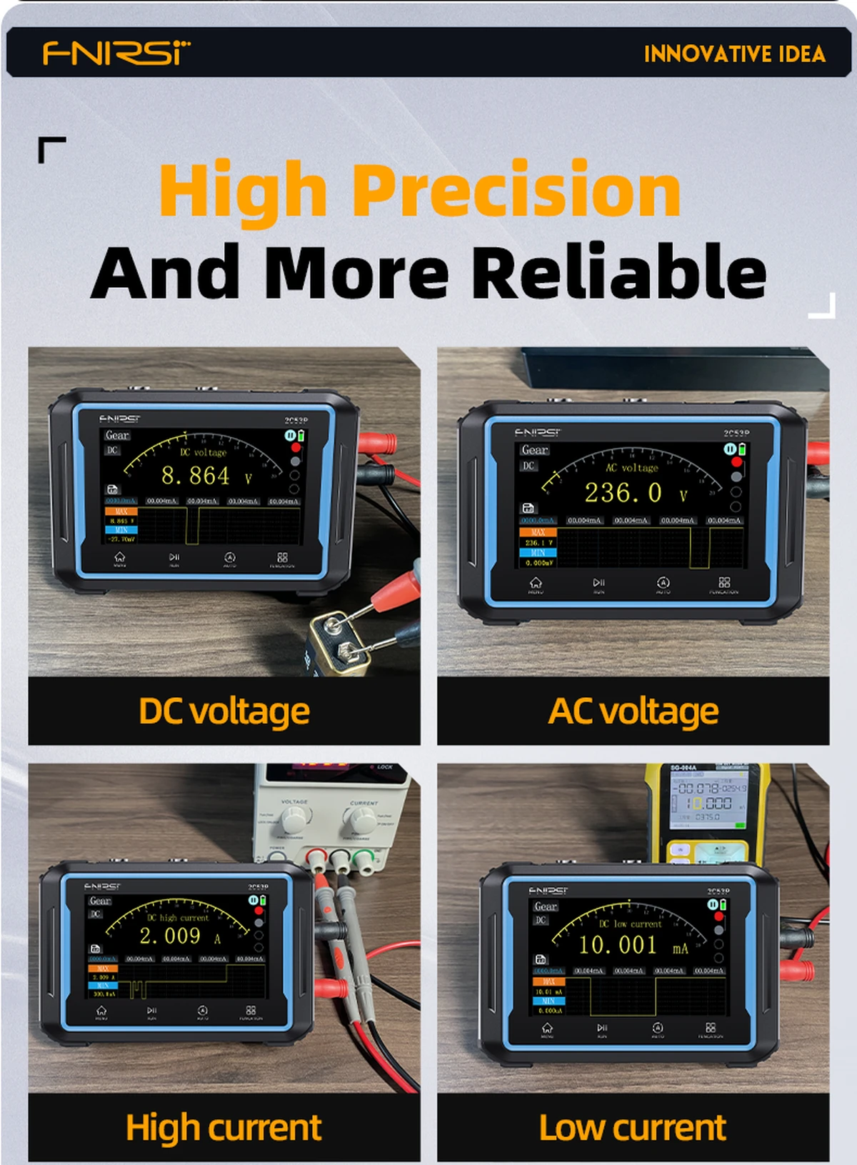 FNIRSI 2C53P touch oscilloscope multimeter signal generator