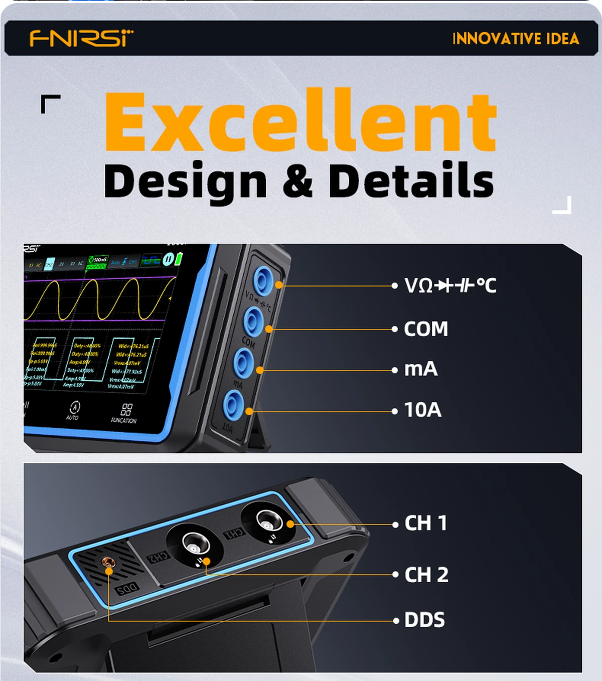 FNIRSI 2C53P touch oscilloscope multimeter signal generator